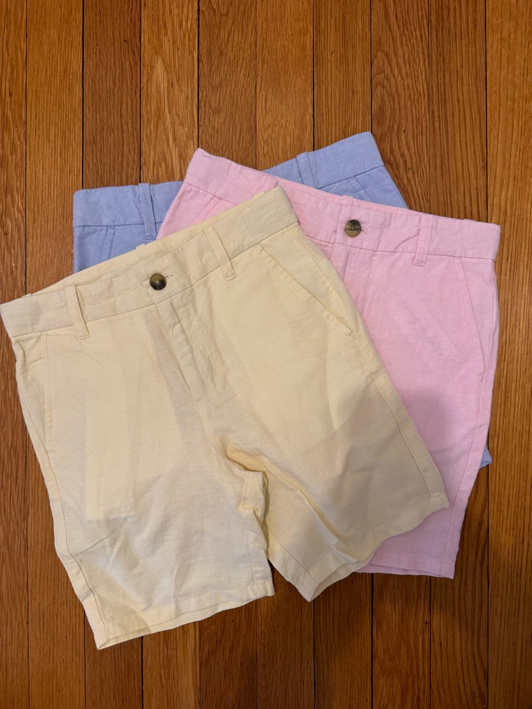 3 Pairs! Janie And Jack New Linen-Cotton Shorts Bundle
